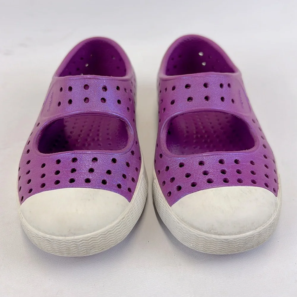 NATIVE Juniper Iridescent Purple Waterproof Shoes Size C7